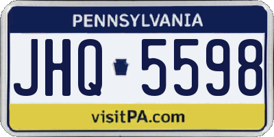 PA license plate JHQ5598