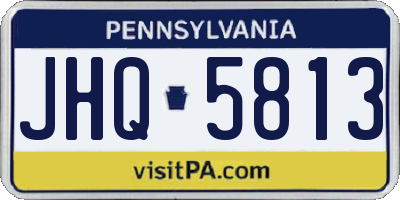 PA license plate JHQ5813