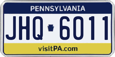 PA license plate JHQ6011