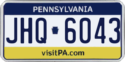 PA license plate JHQ6043