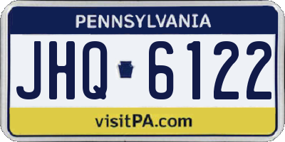 PA license plate JHQ6122