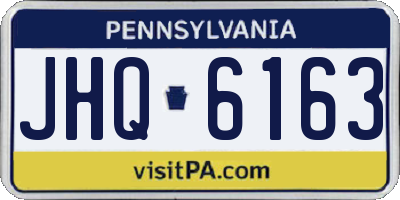 PA license plate JHQ6163