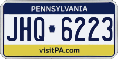 PA license plate JHQ6223