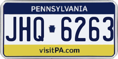 PA license plate JHQ6263