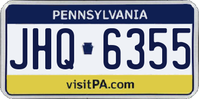 PA license plate JHQ6355