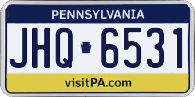 PA license plate JHQ6531