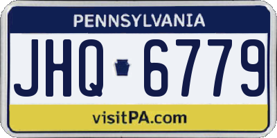 PA license plate JHQ6779