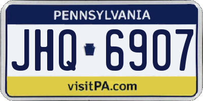 PA license plate JHQ6907