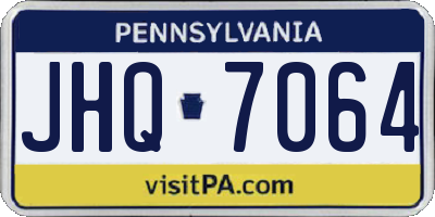 PA license plate JHQ7064