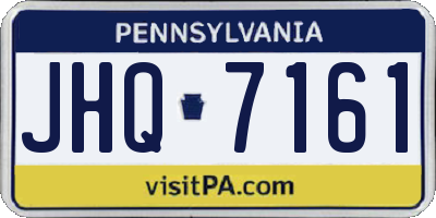 PA license plate JHQ7161
