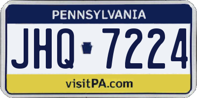 PA license plate JHQ7224