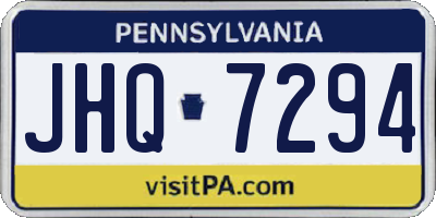 PA license plate JHQ7294