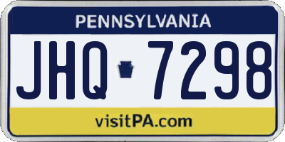 PA license plate JHQ7298