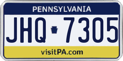 PA license plate JHQ7305