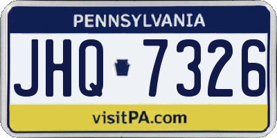PA license plate JHQ7326