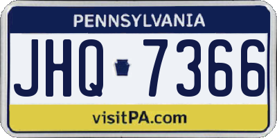 PA license plate JHQ7366