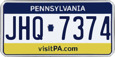 PA license plate JHQ7374