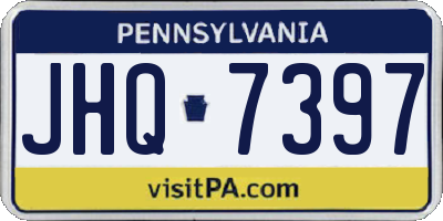 PA license plate JHQ7397