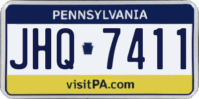 PA license plate JHQ7411