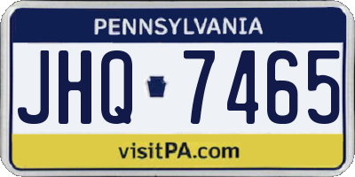 PA license plate JHQ7465