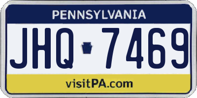 PA license plate JHQ7469