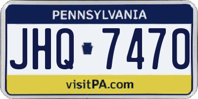 PA license plate JHQ7470