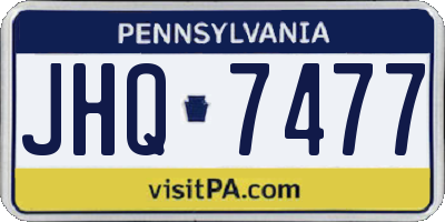 PA license plate JHQ7477