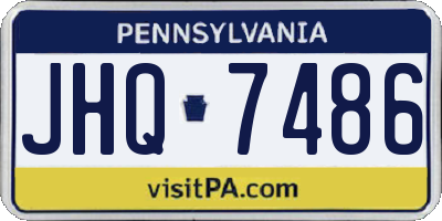 PA license plate JHQ7486