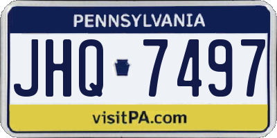 PA license plate JHQ7497