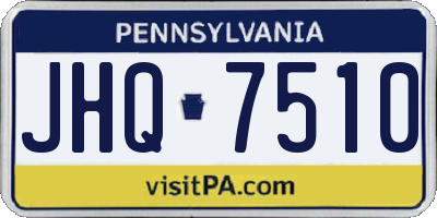 PA license plate JHQ7510