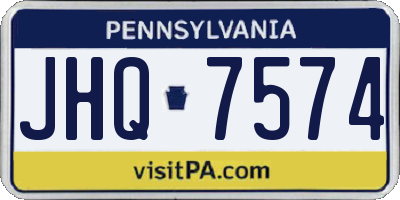 PA license plate JHQ7574