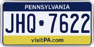 PA license plate JHQ7622
