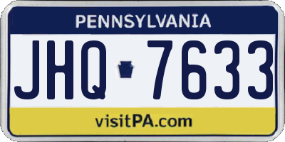 PA license plate JHQ7633