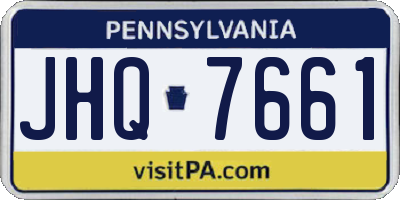 PA license plate JHQ7661