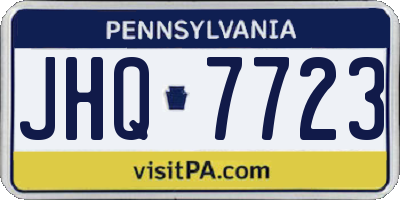 PA license plate JHQ7723