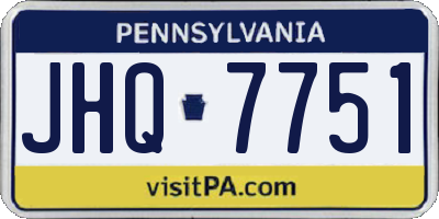 PA license plate JHQ7751