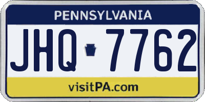 PA license plate JHQ7762