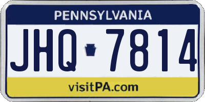 PA license plate JHQ7814