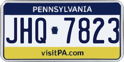 PA license plate JHQ7823