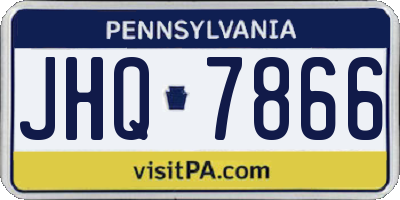 PA license plate JHQ7866