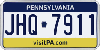 PA license plate JHQ7911