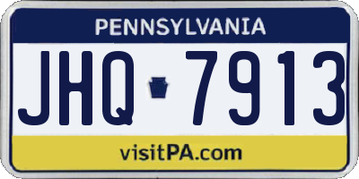 PA license plate JHQ7913