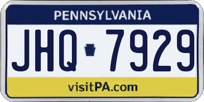 PA license plate JHQ7929