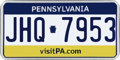 PA license plate JHQ7953