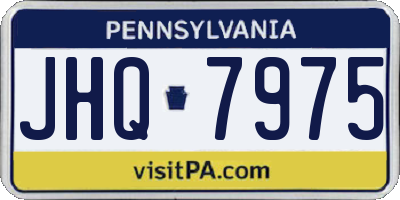 PA license plate JHQ7975