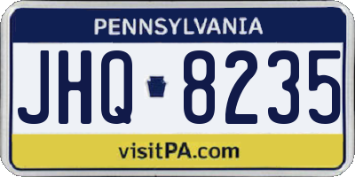 PA license plate JHQ8235