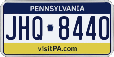 PA license plate JHQ8440