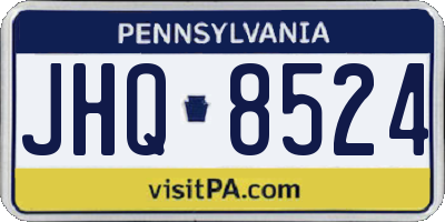 PA license plate JHQ8524