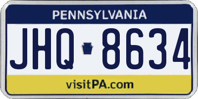 PA license plate JHQ8634