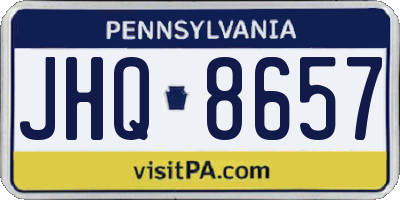 PA license plate JHQ8657